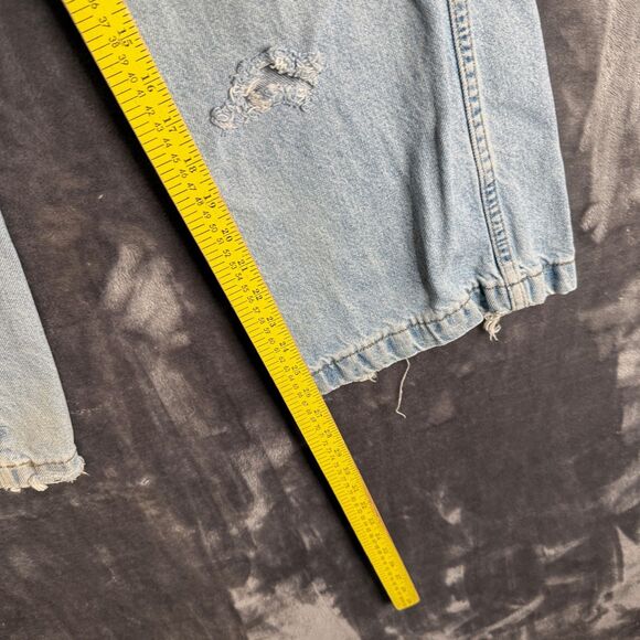 Vintage Zonz Jeans Baggy Women's Light Wash Faded Size 26 Square Pockets - Picture 3 of 7